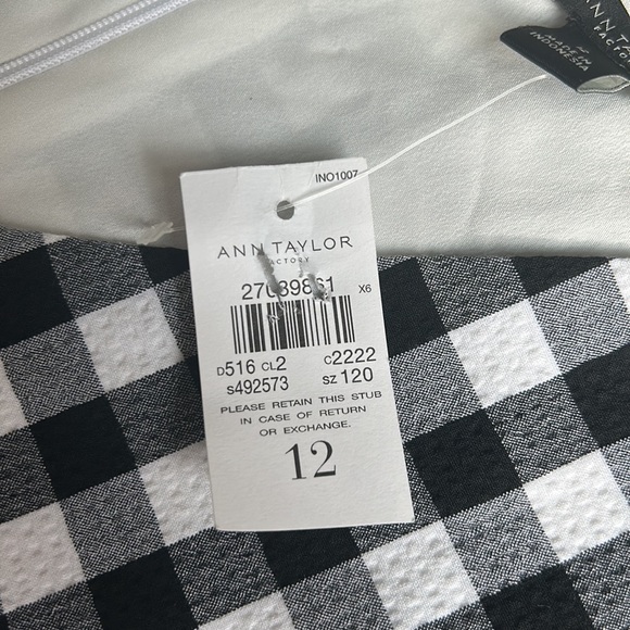 NWT Ann Taylor Factory gingham midi dress - Picture 4 of 9